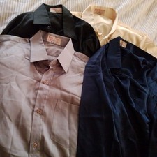 VINTAGE 1980's THAI SILK TAILORED MENS SHIRTS X 4