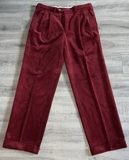 Oscar Jacobson Tailored for Harrods Trousers Mens W36 L32 Red Corduroy 