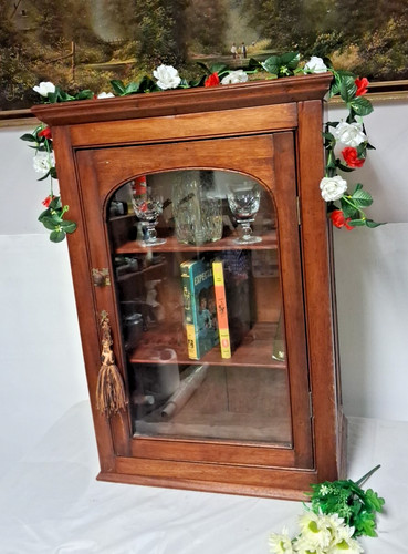 Antique mahogany display book - antique,