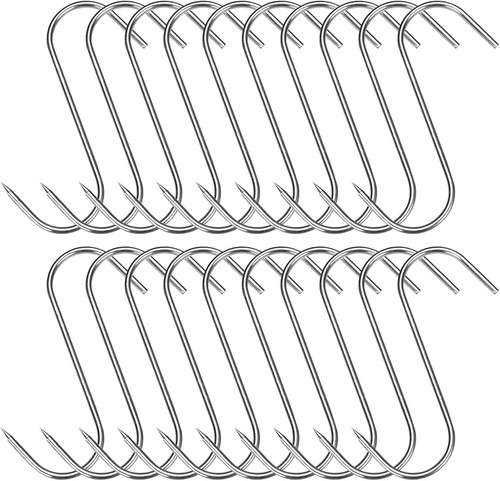Stainless steel meat hooks - hooks,, 20