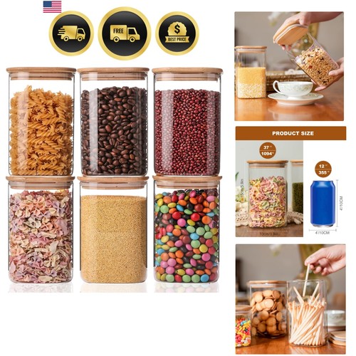 Glass food storage - 6, pack