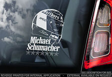 Michael Schumacher - F1 Car Window Sticker -Formula 1 HELMET Ferrari Schumi TYP3