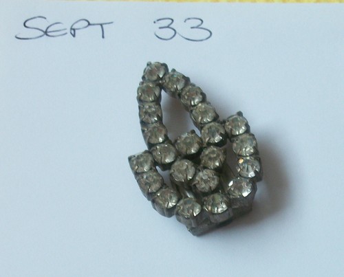 Vintage diamante dress clip - vintage,