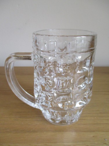 Vintage glass beer mug half - vintage,