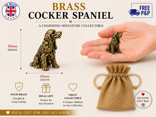 Solid brass cocker spaniel - solid,