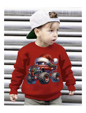 5-6 yrs Cute Boys Truck Christmas Jumper Cozy Boys Festive Sweatshirt