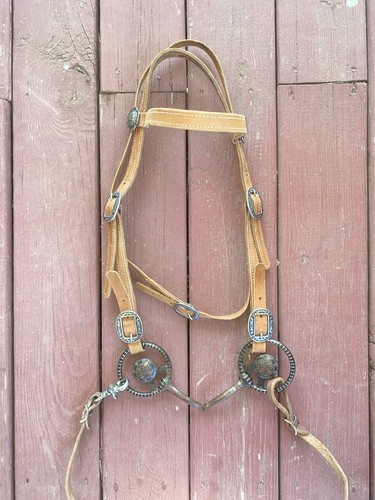 Western leather browband - western,