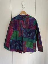 PHOOL Size L BNWOT Muli Coloured Quilted Kantha Reversible Patchwork Jacket 