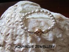 LADIES 9 ct GOLD / STERLING SILVER BEADED TOE/MIDI RING FREE GIFT POUCH