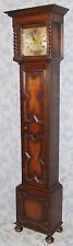 Antique Oak Grandmother / Miniature Grandfather Clock : Weight Driven Movement