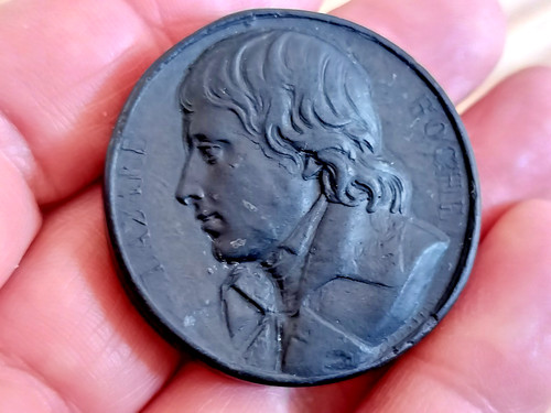 Antique black basalt portrait