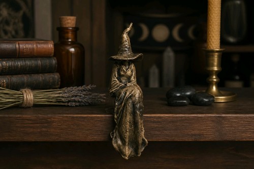 Witch shelf sitter sitting - shelf,