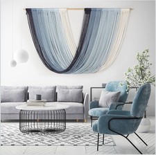 Large Boho Macrame Wall Hanging Tie-Dye Tapestry – 150x97cm Handmade Decor