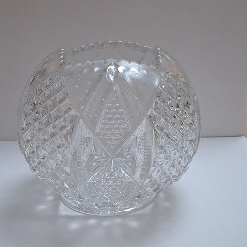 Glass rose bowl - rose, crystal