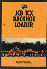 JCB "1CX" Backhoe Loader Brochure Leaflet