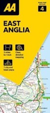 AA Road Map East Anglia by AA Publishing 9780749584092 NEW Sheet 