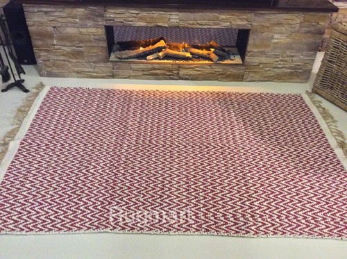 Red chevron handmade cotton - red,