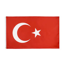 Turkey Turkiye Flag Large 5' x 3' Polyester Protest National Turkish Türkiye