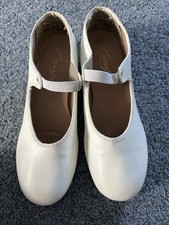 Girls White Tap Dancing Shoes Size 3