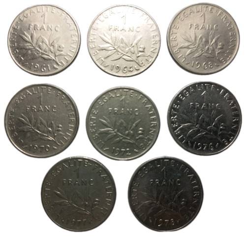 France franc coins job - 8,