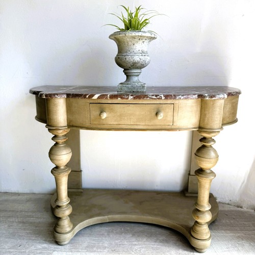 Antique marble top console - antique,