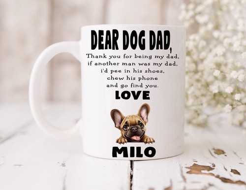 Dog dad french bulldog mug - dog, cup