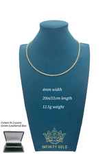 Mens 9ct Gold XP 4mm Diamond