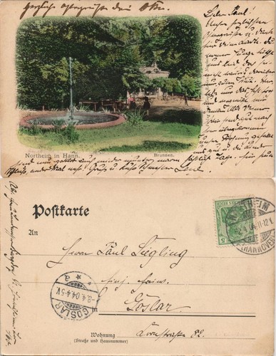 Postcard northeim fountain - postcard,