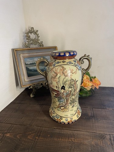 Large antique japanese satsuma - japanese,