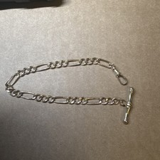 9ct Gold T BAR FIGARO Bracelet