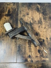 Vinatge Wooden Oak  Candle Style Wall Lamp Light