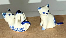 2 VINTAGE MINIATURE DELFT