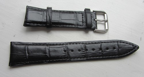 23mm croco black leather - croco,