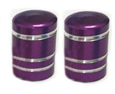 2x Metallic PURPLE Metal Steel