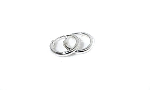 Sterling silver round hoop - round,
