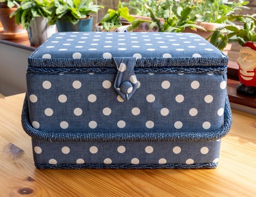 Large sewing box blue - large,