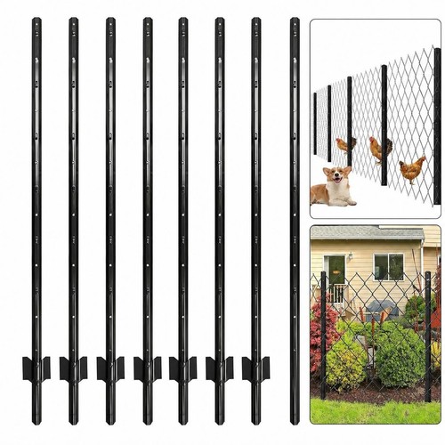 Metal fence posts 4ft 5ft - fence,