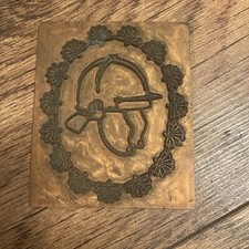 Copper Printing Plate Block  Roman Helmet 12 cms by 10 cms 