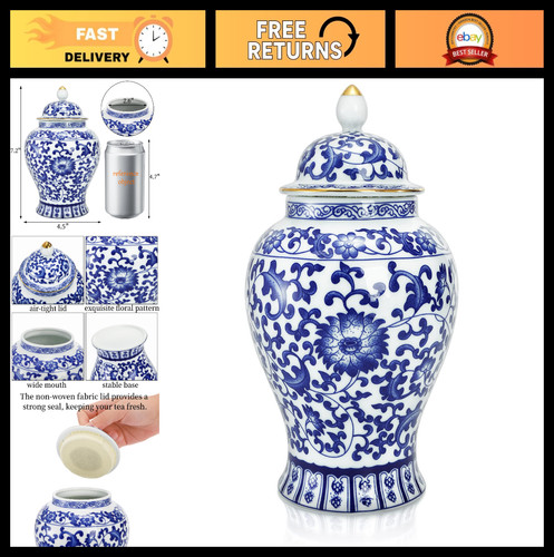 Inch blue white ginger - ginger, jar