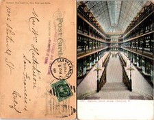 Cleveland OH Superior Street Arcarde Shopping Postcard Used (38118)