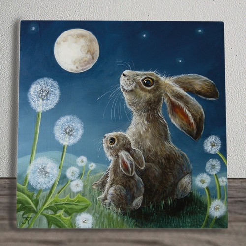 Hare ceramic tile picture - ceramic,