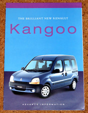 RENAULT KANGOO Pre-Launch Preview Sales Brochure 1999