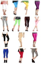  COTTON LYCRA 3/4 UNDER KNEE STRETCHY LOVELY SOFT ACTIVE/CASUAL/SPORT LEGGINGS