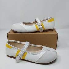 Women White Yellow Tabi Mary