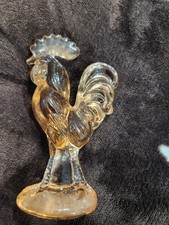 Mini Peach Glass Roosters