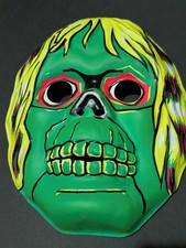 Vintage Spooky  Skeleton Halloween  Retro Plastic Mask 1980s