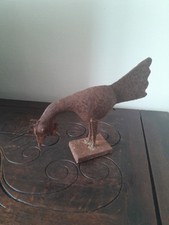 Antique/ Vintage Metal Hen Ornament Garden Ornament
