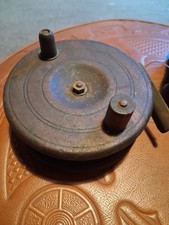 Vintage Wooden  Fishing Reel Good Condition With Case.