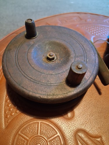 Vintage wooden fishing - fishing, reel