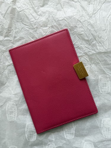 Smythson pink leather passport - pink,